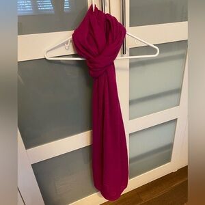 Fuchsia pink 100% cashmere scarf